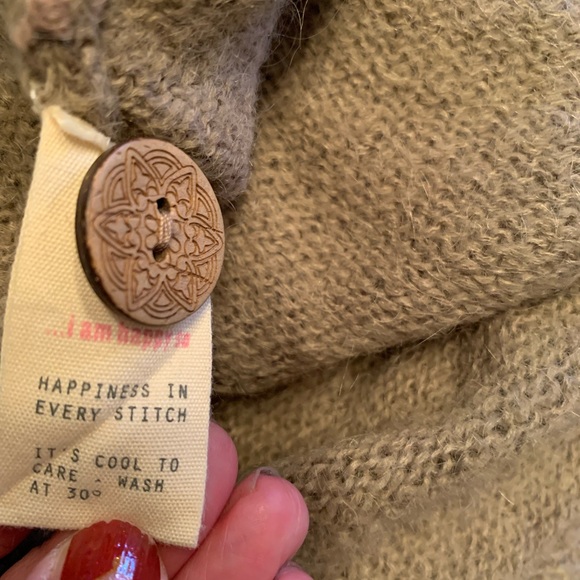 ●WHITE STUFF● Cardigan~Brown~Mohair Blend Top Sweater Size 10 L Large - Picture 9 of 9